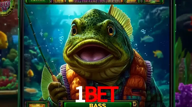 Personagem de peixe pescador do popular jogo de slot com tema de pescaria, uma das emocionantes opções de caça-níqueis para jogar e ganhar no cassino 1BET.